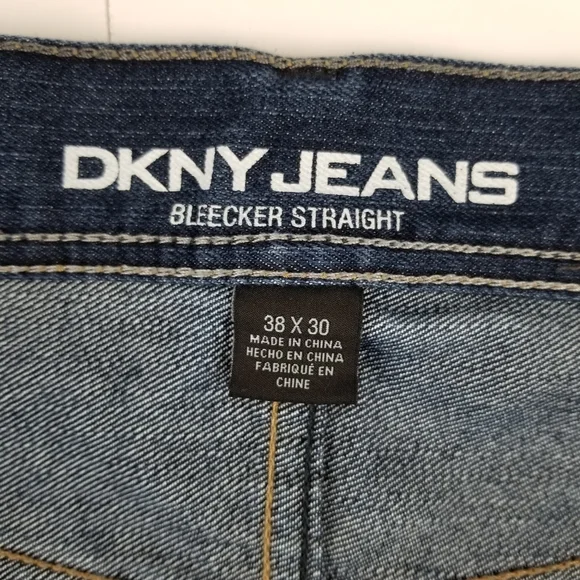 DKNY Bleecker Straight dark wash mens jeans 38x30 - Picture 3 of 8